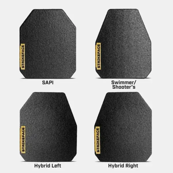 AR600 Steel Level III Rifle Plates in SAPI, Shooter, Hybrid Left & Hybrid Right Cuts – Body Armor Options