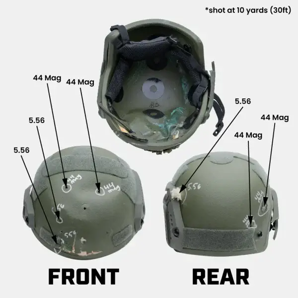 Ballistic Helmet IIIA Shot Test