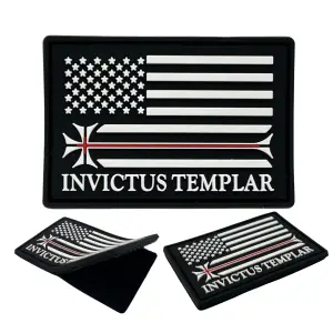 Templar Cross American Flag PVC Patch