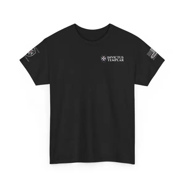Invictus Templar Heavy Cotton Tee – Built for Those Who Stand Ready - Image 3