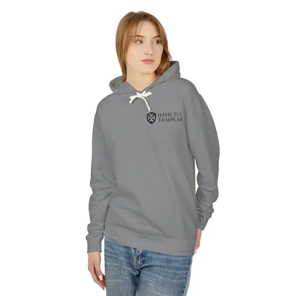 Invictus Templar Unisex Lightweight Hooded Sweatshirt – ‘Sell Your Cloak and Buy a Sword’ - Image 13