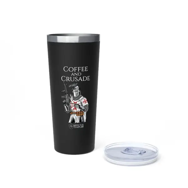 Templar ‘Coffee and Crusade’ 22oz Copper Insulated Tumbler – Fuel Your Mission - Image 8
