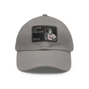 'Coffee and Crusade' Dad Hat with Leather Patch