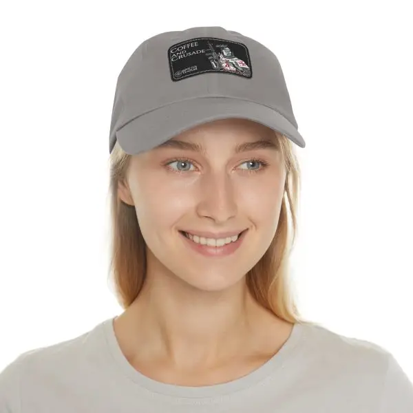 'Coffee and Crusade' Dad Hat with Leather Patch - Image 4