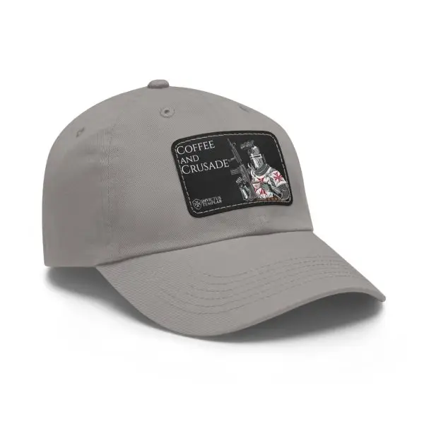 'Coffee and Crusade' Dad Hat with Leather Patch - Image 2
