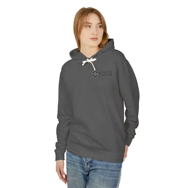 Invictus Templar Unisex Lightweight Hooded Sweatshirt – ‘Sell Your Cloak and Buy a Sword’ - Image 7