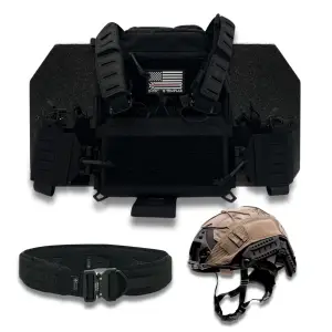 Modern Crusader Kit  | Level III Plates, IIIA Helmet, Carrier, & Belt