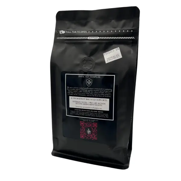 Templar's Oath | Dark Roast Whole Bean Coffee 12oz - Image 3